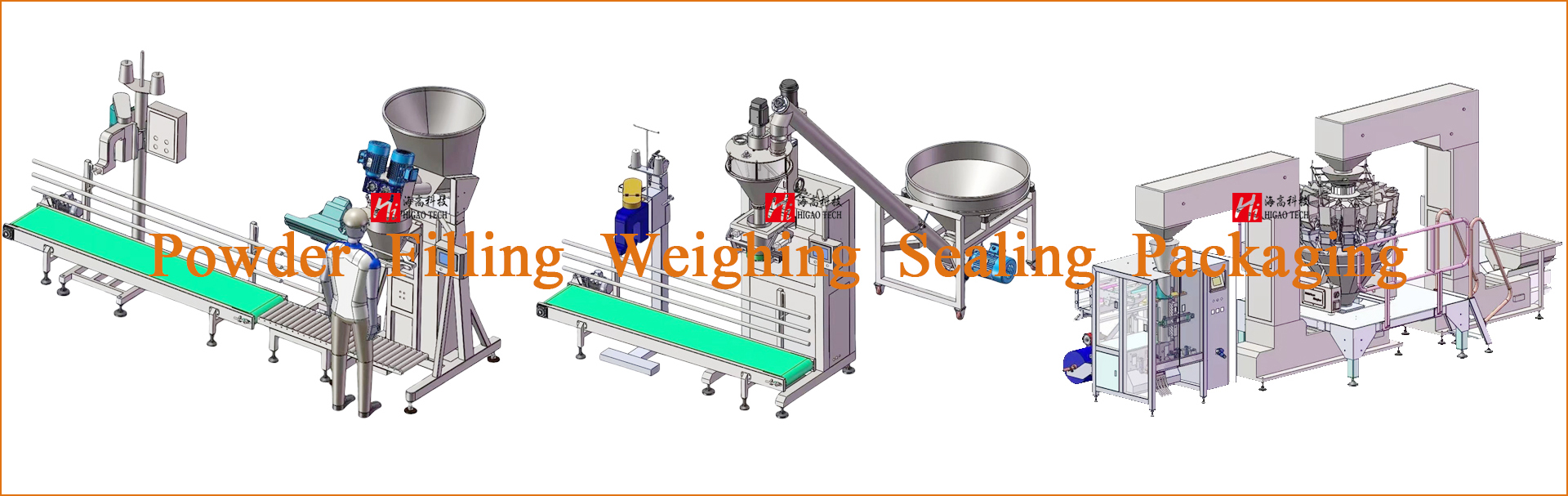 Powder Filling Weighing Sealing Packaging Machines Factory-Higao Tech
